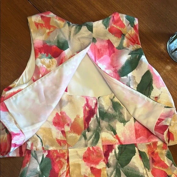 Eliza J Pink and Orange Sleeveless Cocktail Dress - Picture 8 of 13